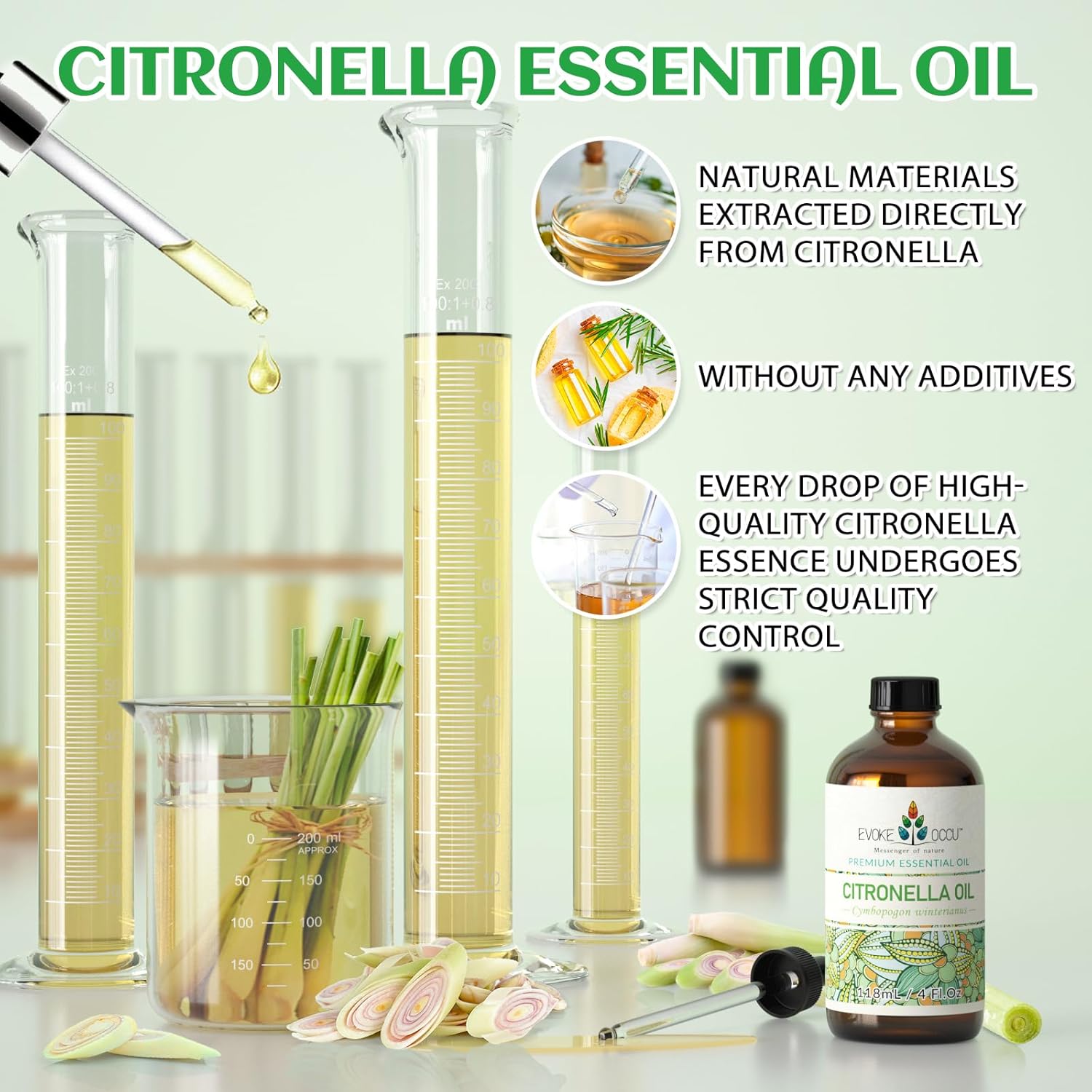 EVOKE OCCU Lemongrass Essential Oil - 4 Fl Oz