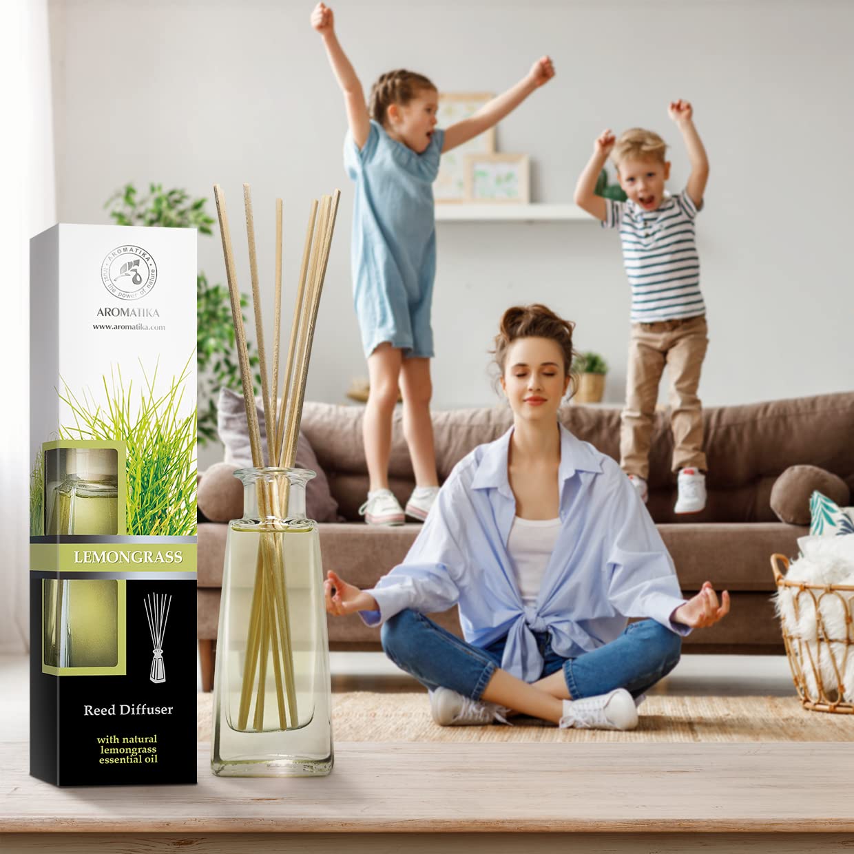 Lemongrass Diffuser with Essential Oil 34 Fl Oz