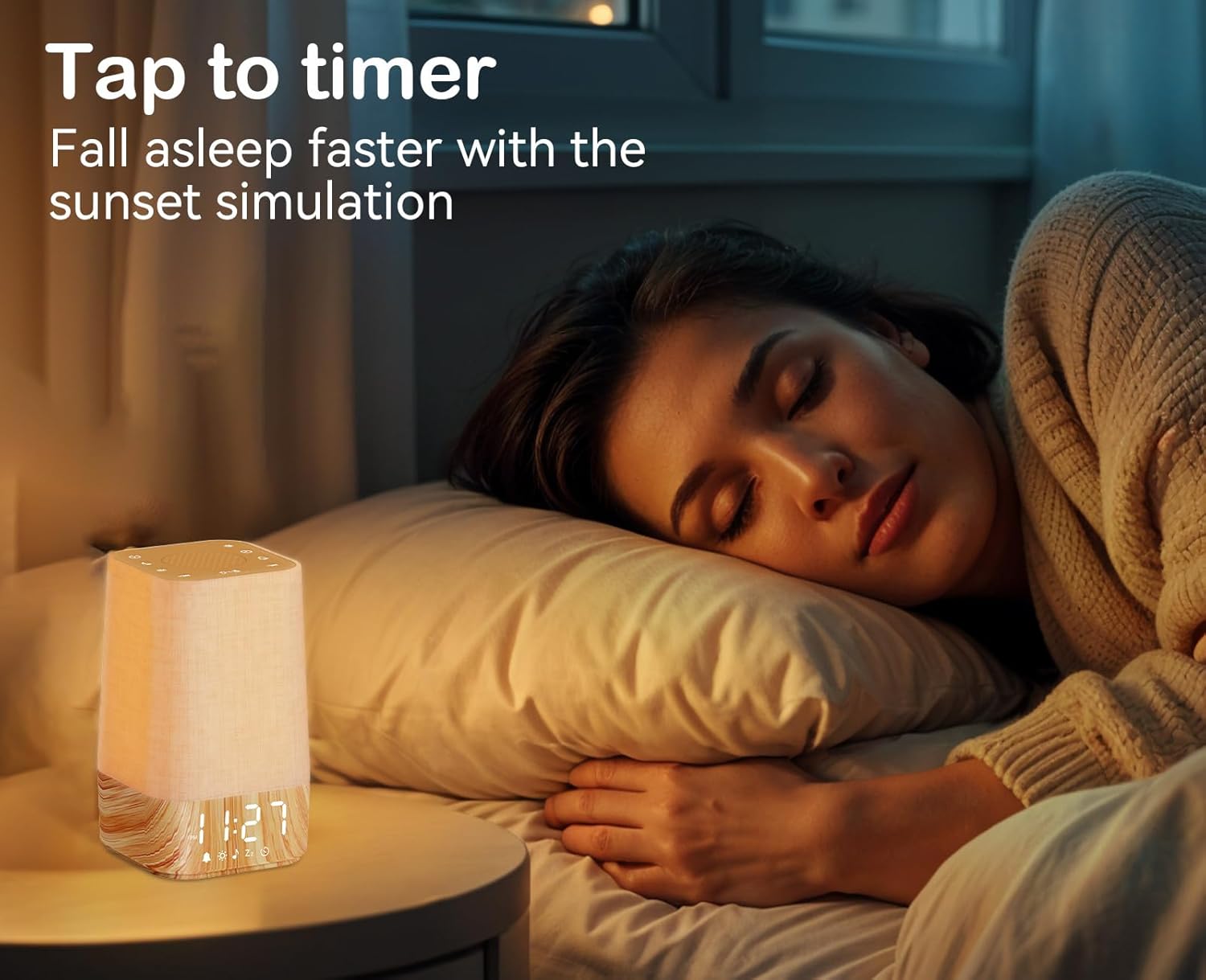 Sunrise Alarm Clock with Nature Sounds and Sleep Timer