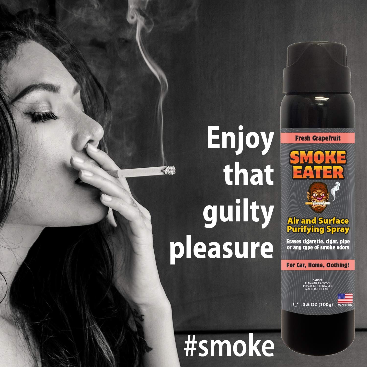 Smoke Eater - Eliminates Smoke Odor Without Washing