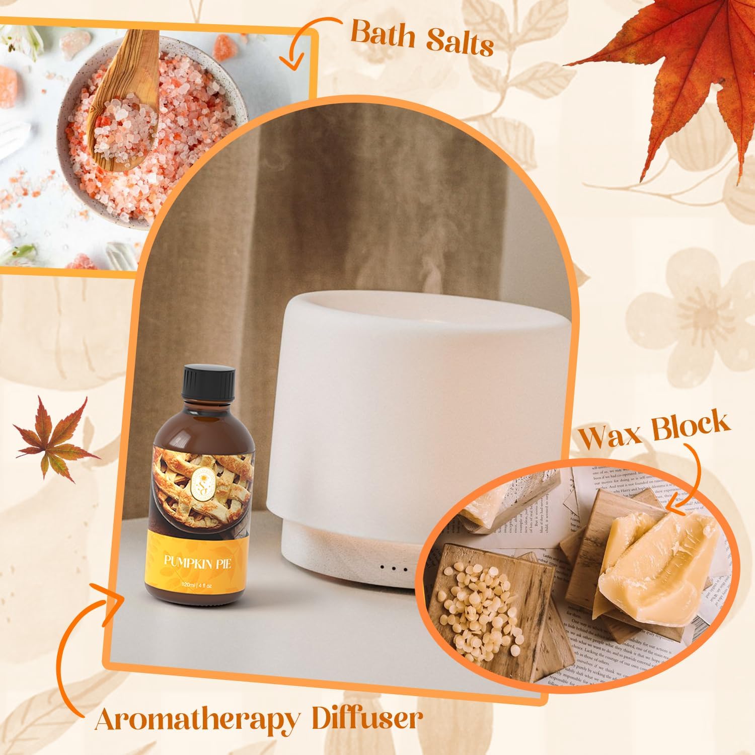 Autumn Pumpkin Pie Essential Oil 120ml for Aromatherapy