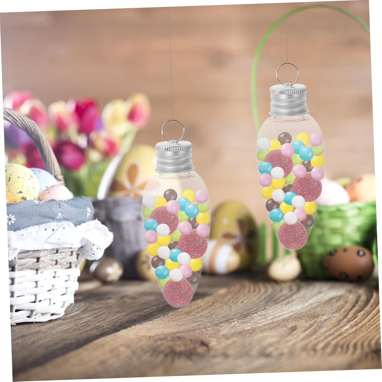 12pcs Bulb Shape Candy Containers for Parties and Weddings