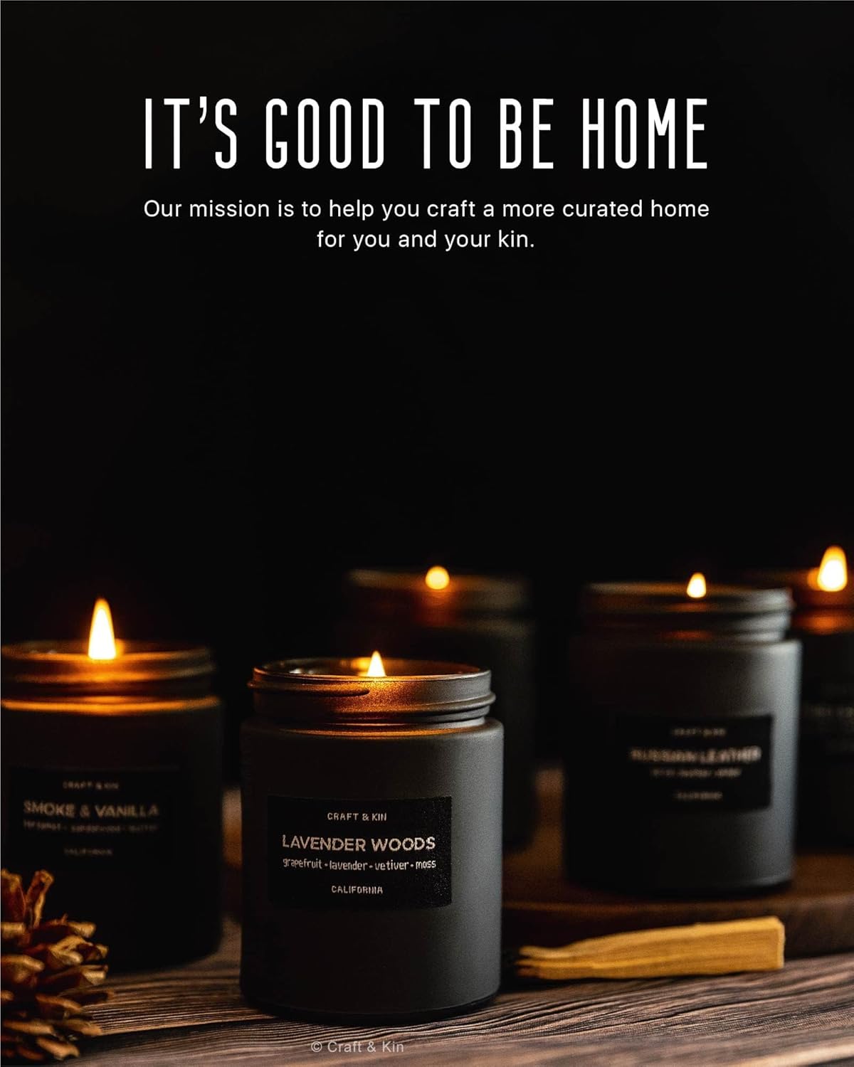 Craft Kin Premium Smoke Vanilla Candle