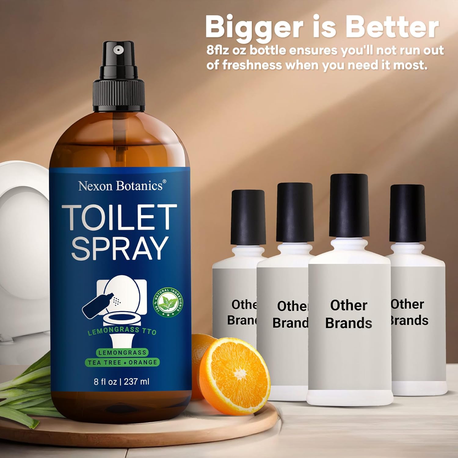 Lemongrass Tea Tree Toilet Spray 8 Fl Oz - Natural Odor Eliminator