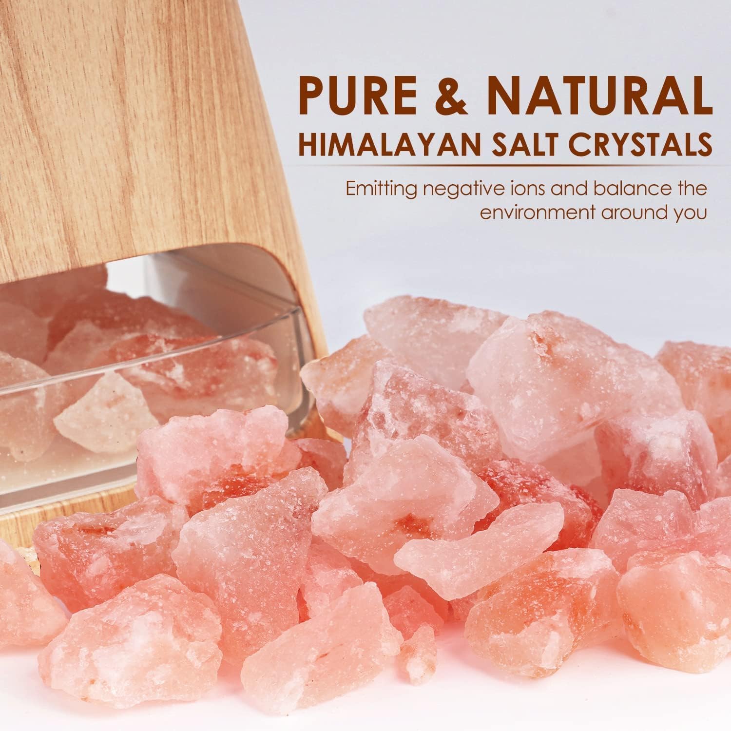 SALKING 2-in-1 Ultrasonic Diffuser with Himalayan Salt Lamp