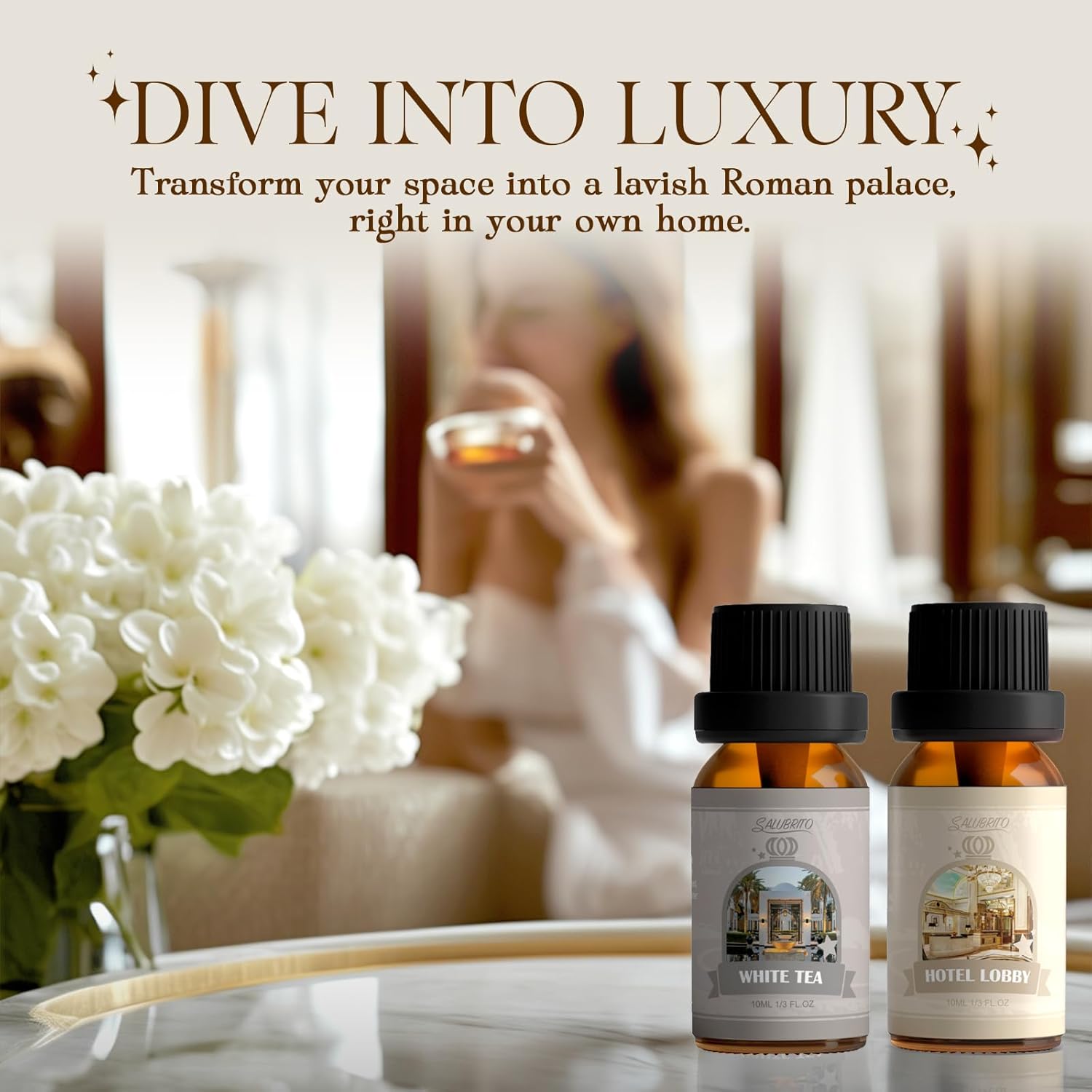 SALUBRITO Luxury Essential Oil Set with 6 Unique Scents