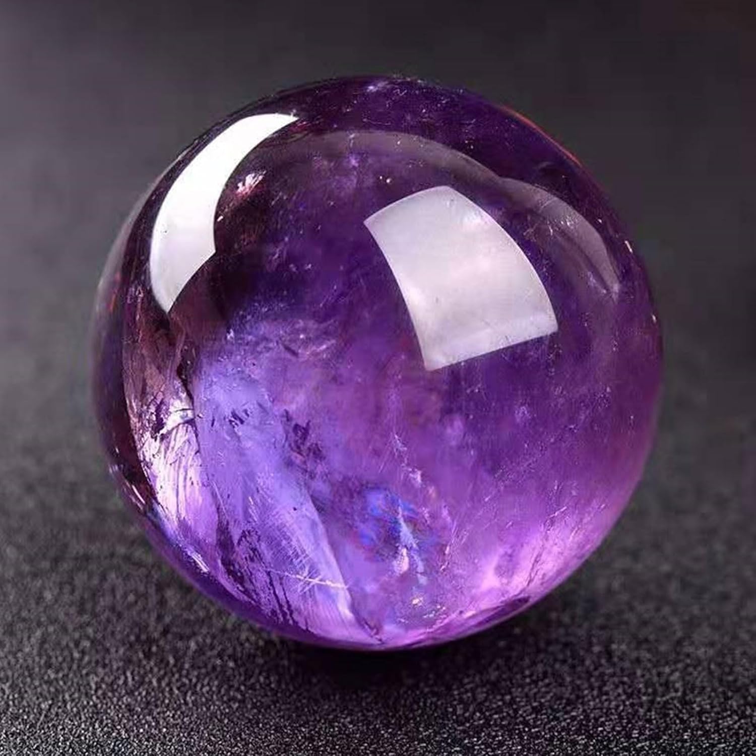 Natural Amethyst Crystal Ball with Stand