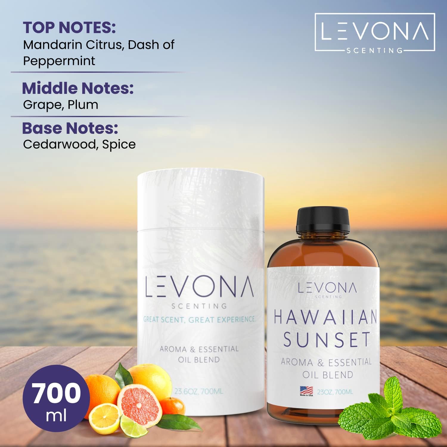 Levona Scent Hawaiian Sunset Essential Oil - 700Ml for Diffusers