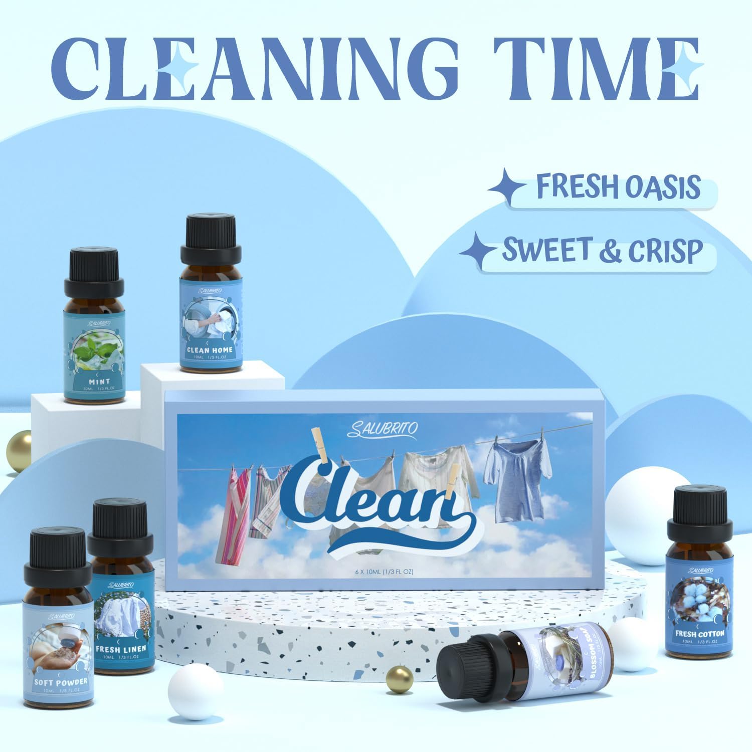 Salubrito Clean Fragrance Oils Set 6x10ml