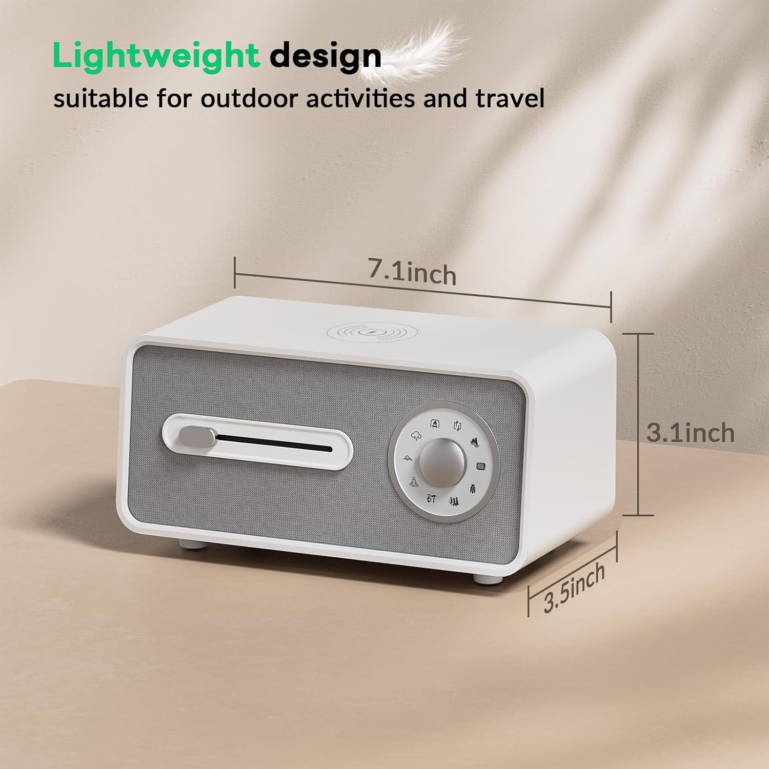 Wipeeyes White Noise Sound Machine with Wireless Charging