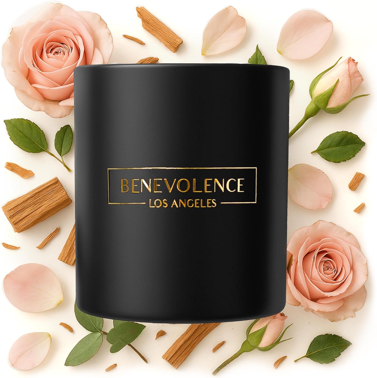 Benevolence LA Rose Sandalwood Aromatherapy Candle