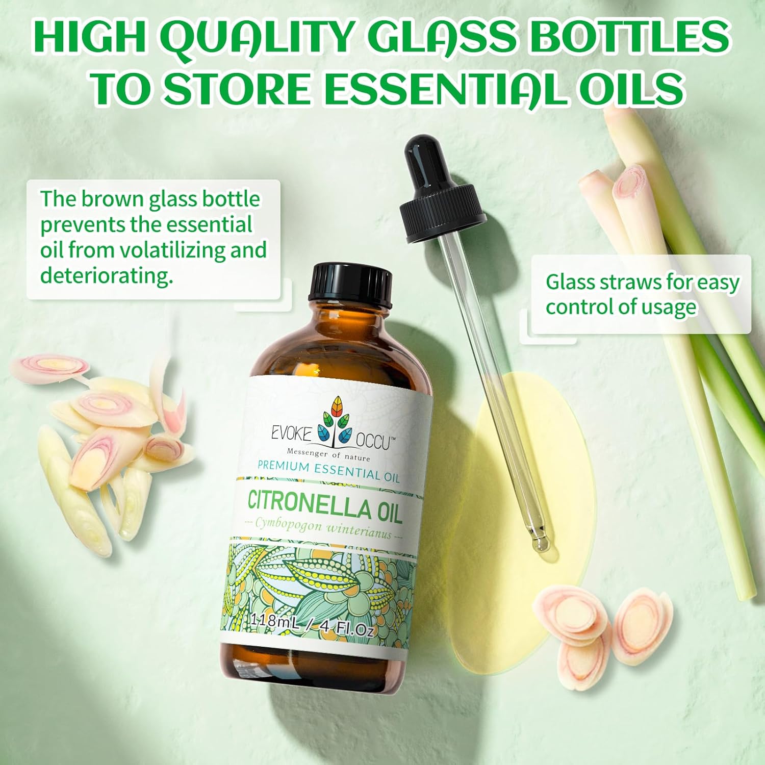 EVOKE OCCU Lemongrass Essential Oil - 4 Fl Oz