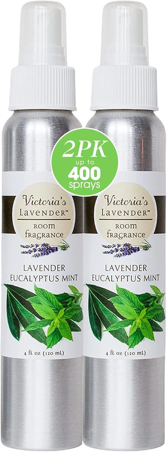 Victorias Lavender Room Spray - Natural Essential Oil Fragrance 2pk