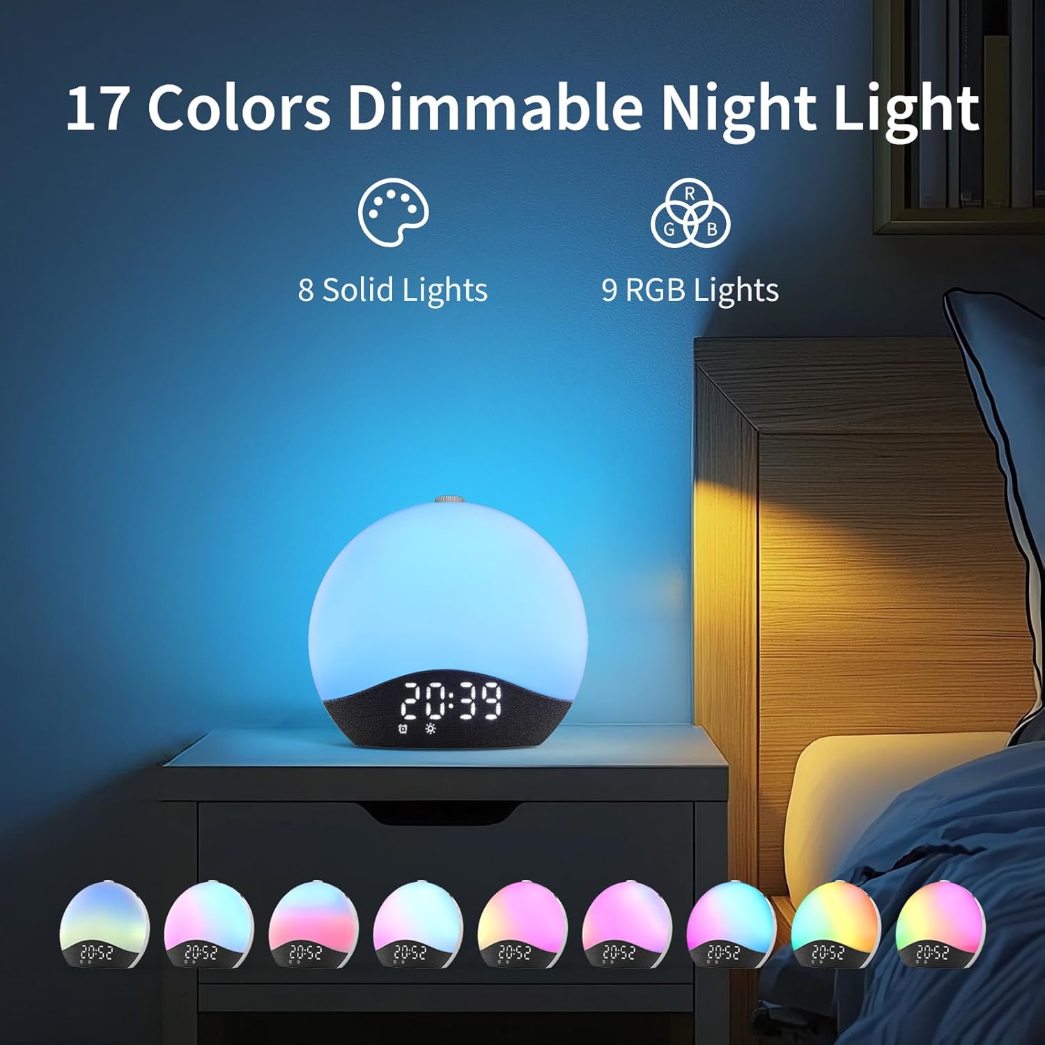 EASYERA Sunrise Alarm Clock with Sound and Light