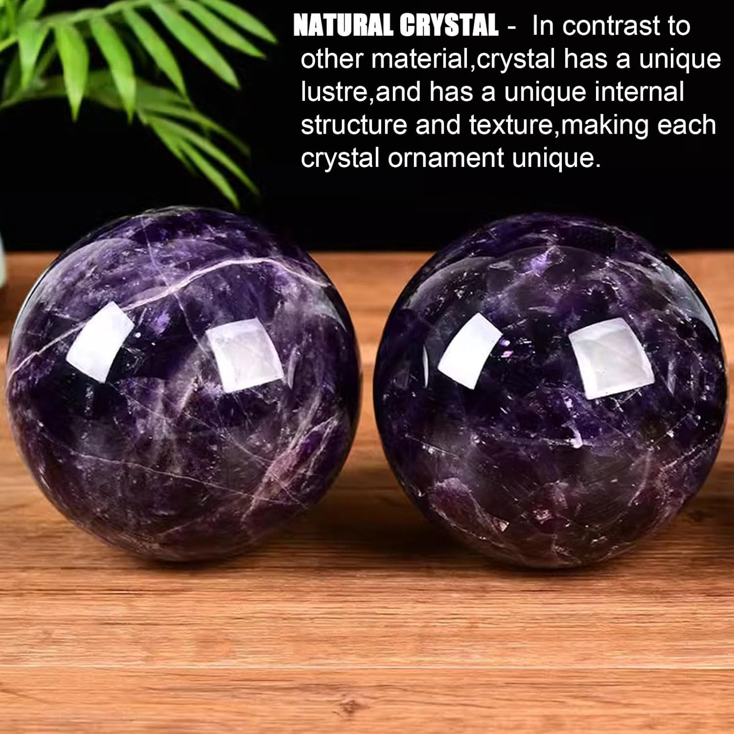 Natural Fantasy Amethyst Sphere Ornament with Stand