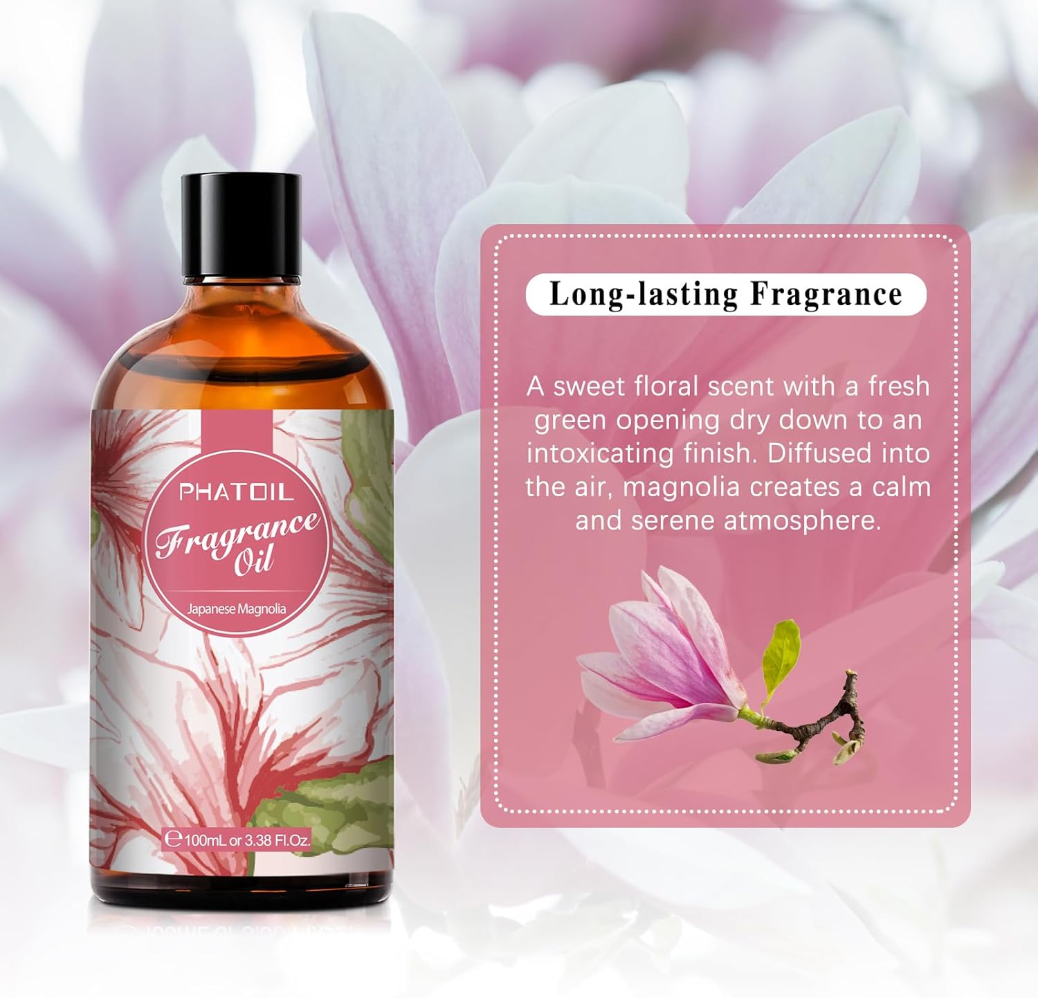 PHATOIL 338FLOZ Japanese Magnolia Essential Oil 100ml