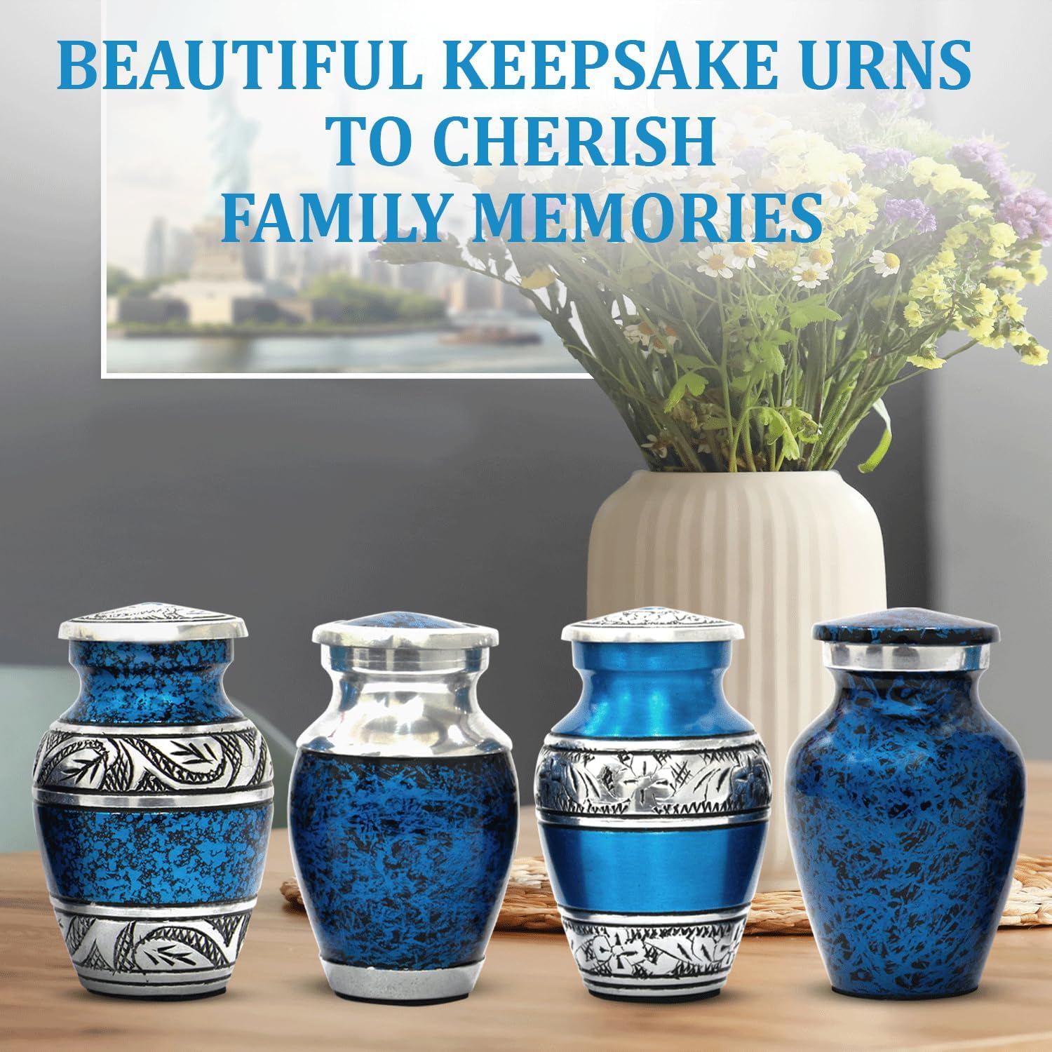 Solace Forever Graceful Small Urns Set of 4