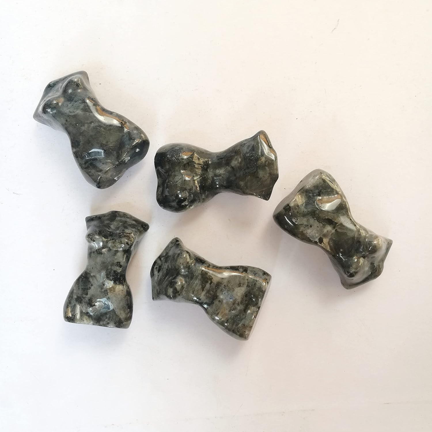 Black Labradorite Healing Crystal Female Figurine Sculpture
