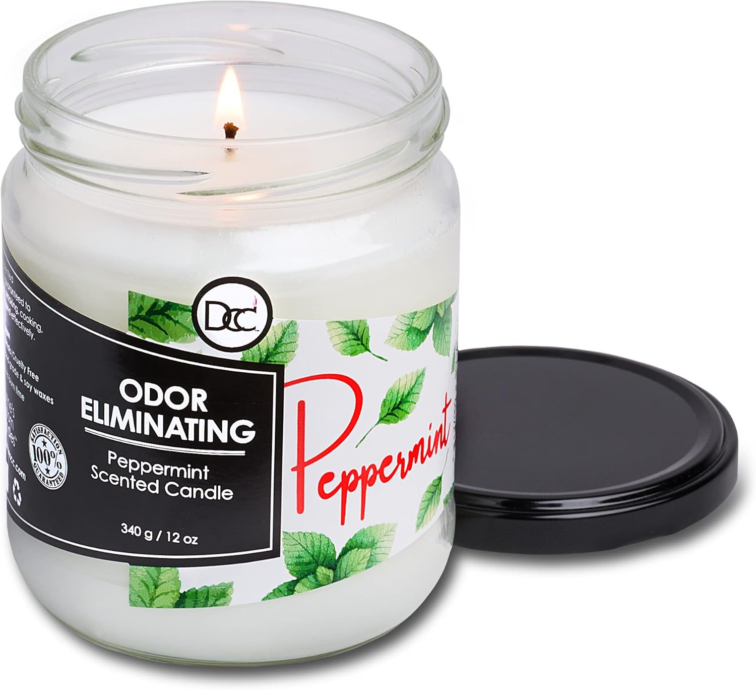 Peppermint Odor Eliminating Soy Candle - 80 Hour Burn