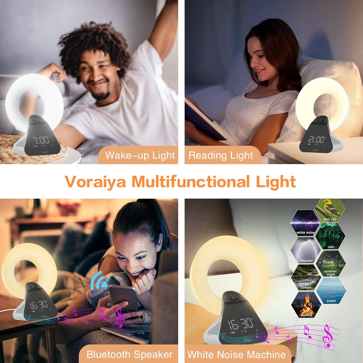 Voraiya Light Therapy Lamp with Speaker and Timer