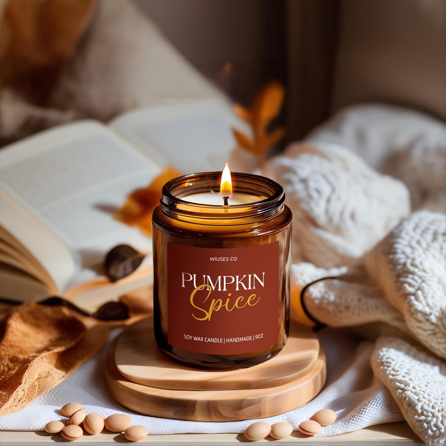 Pumpkin Spice Fall Candle for Aromatherapy