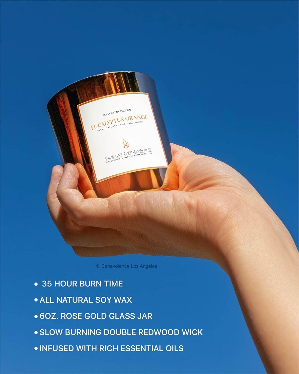 Benevolence LA Eucalyptus Orange Soy Candle 8oz