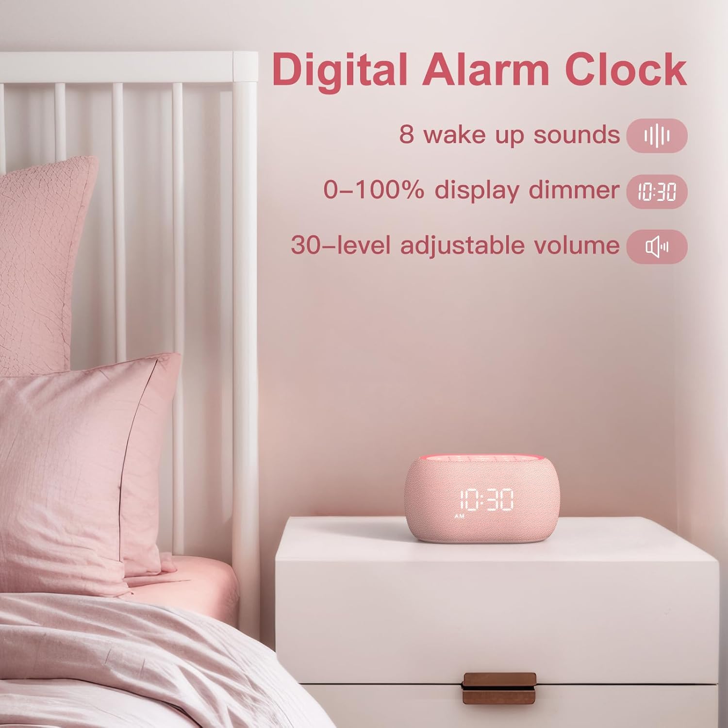 ANJANK White Noise Sound Machine with Bluetooth Speaker and Night Light