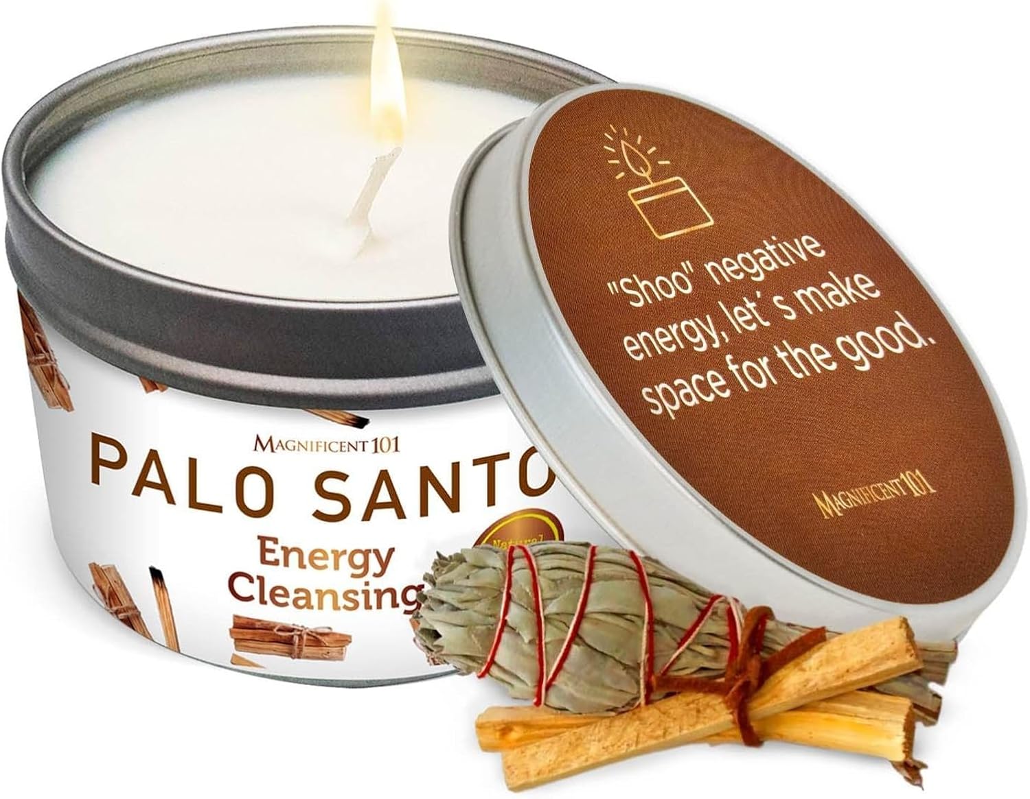 Magnificent 101 Palo Santo Candle for Smudging