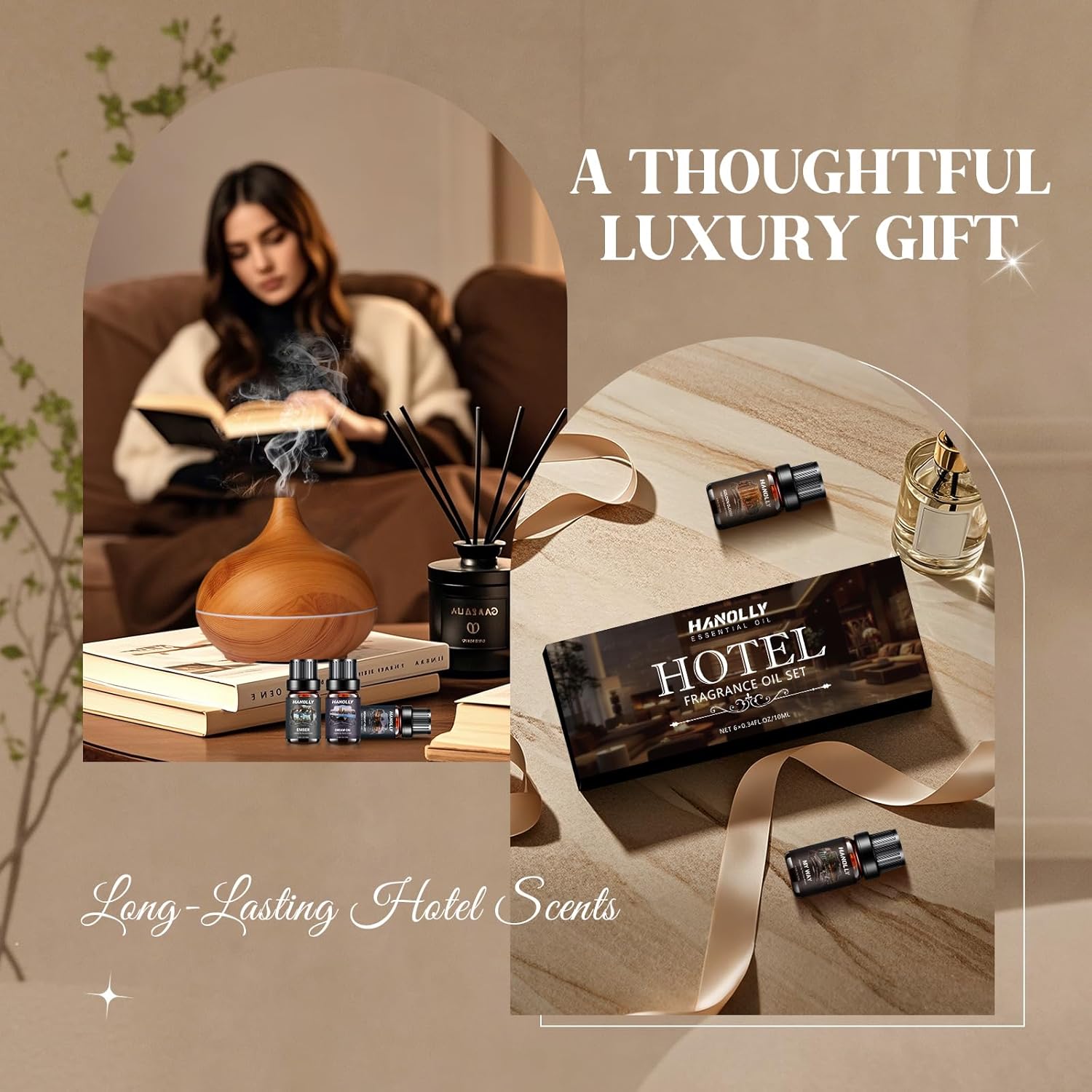 Hotel Diffuser Oils Gift Set - 6x10ML Luxury Essential Oil Collection