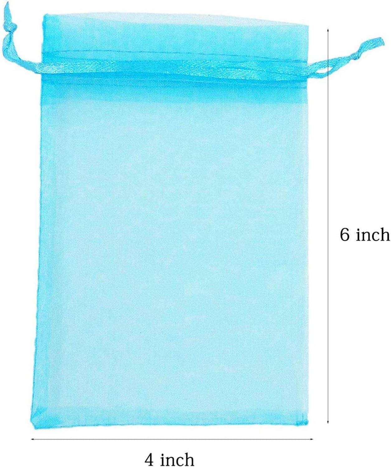 50pcs 4x6 Inch Mixed Color Drawstring Gift Bags