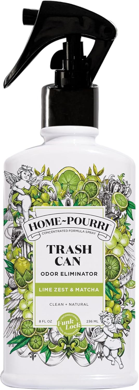 Home-Pourri Trash Can Odor Freshener 8 Fl Oz Lime Zest Matcha