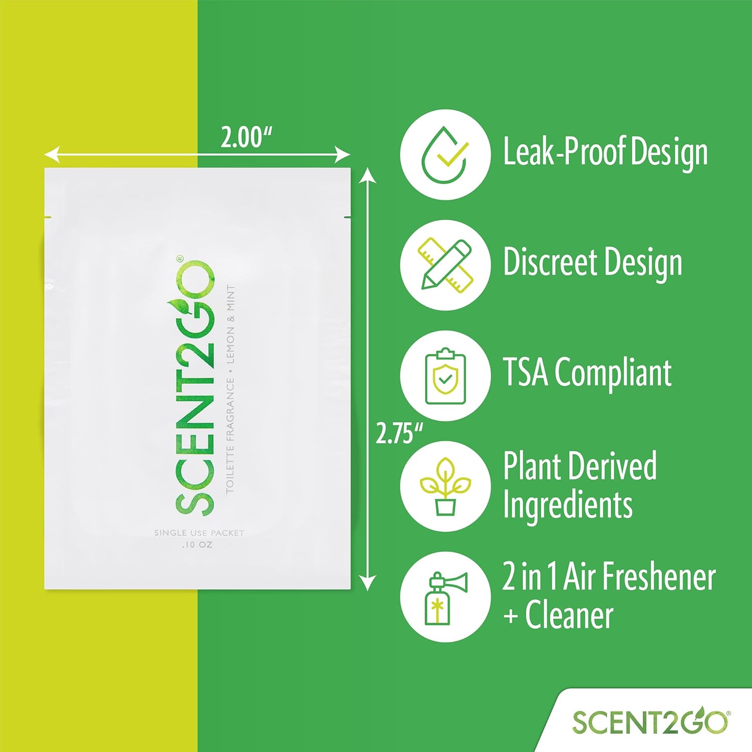Scent2Go Toilet Fragrance Powder - 20 Travel Packets