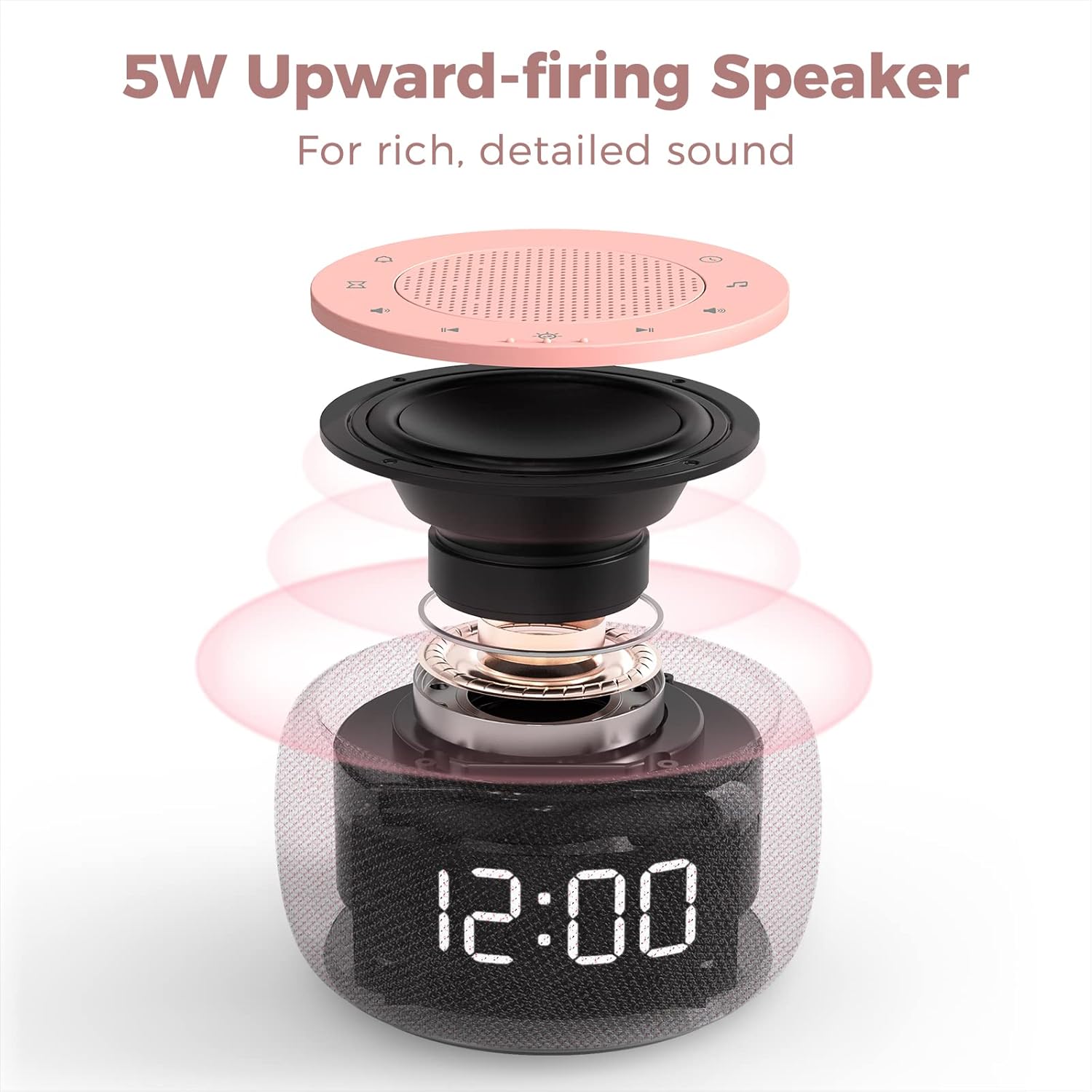 Buffbee Sound Machine and Alarm Clock 2-in-1