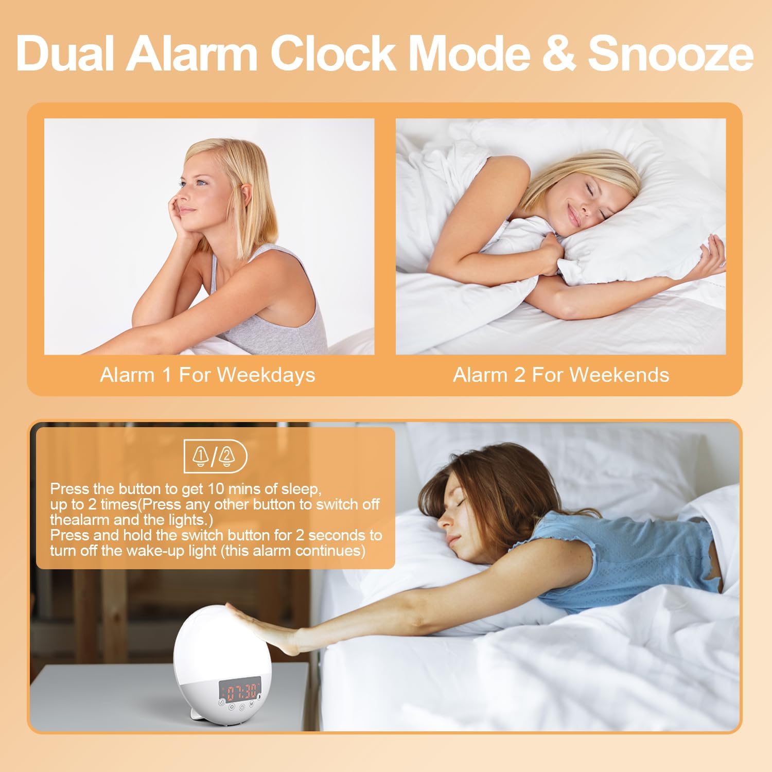 RICIAL Sunrise Alarm Clock with Wake Up Light