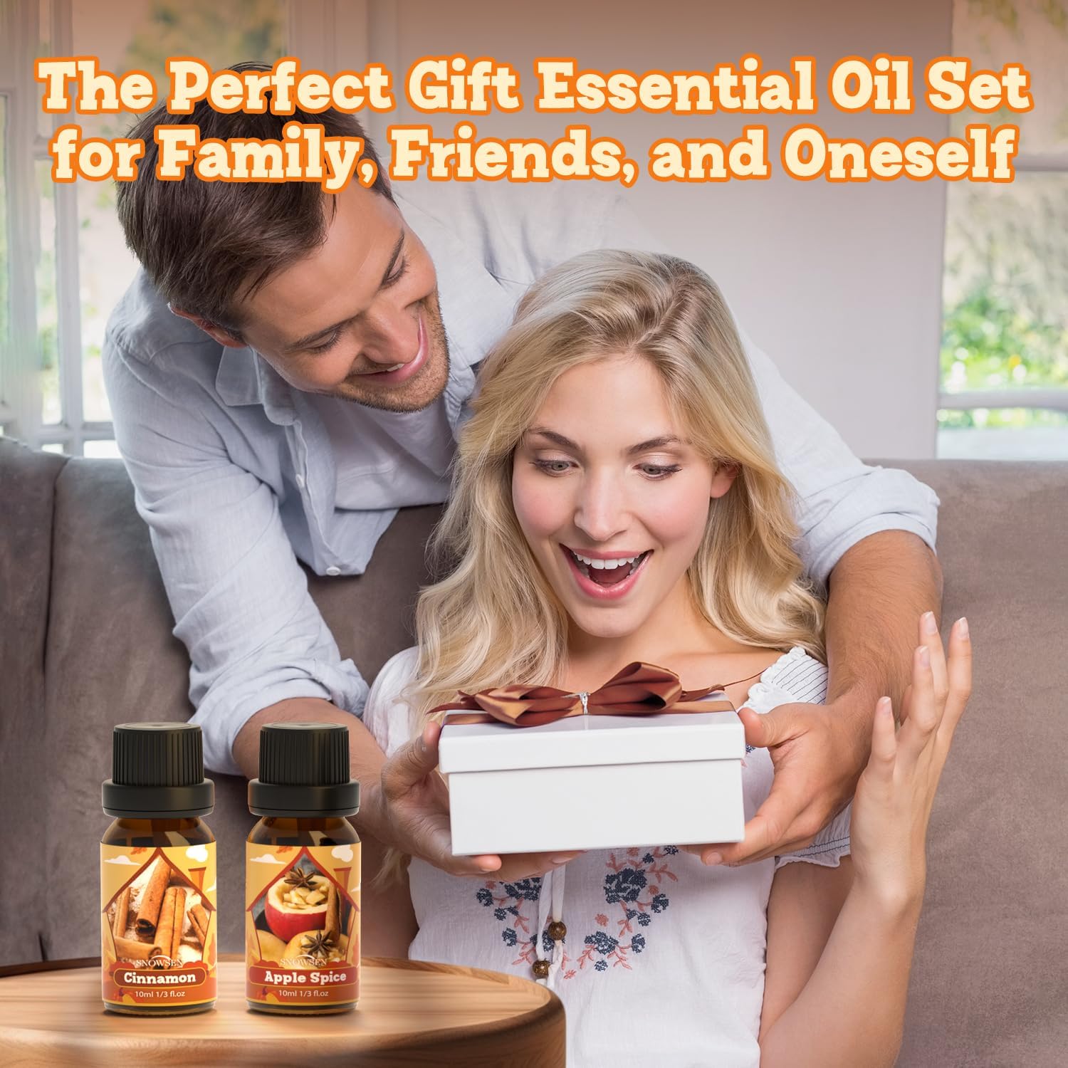 Autumn Essential Oil Set 6x10ml - Apple Spice Pumpkin Pie Pine Cinnamon Vanilla Snickerdoodle