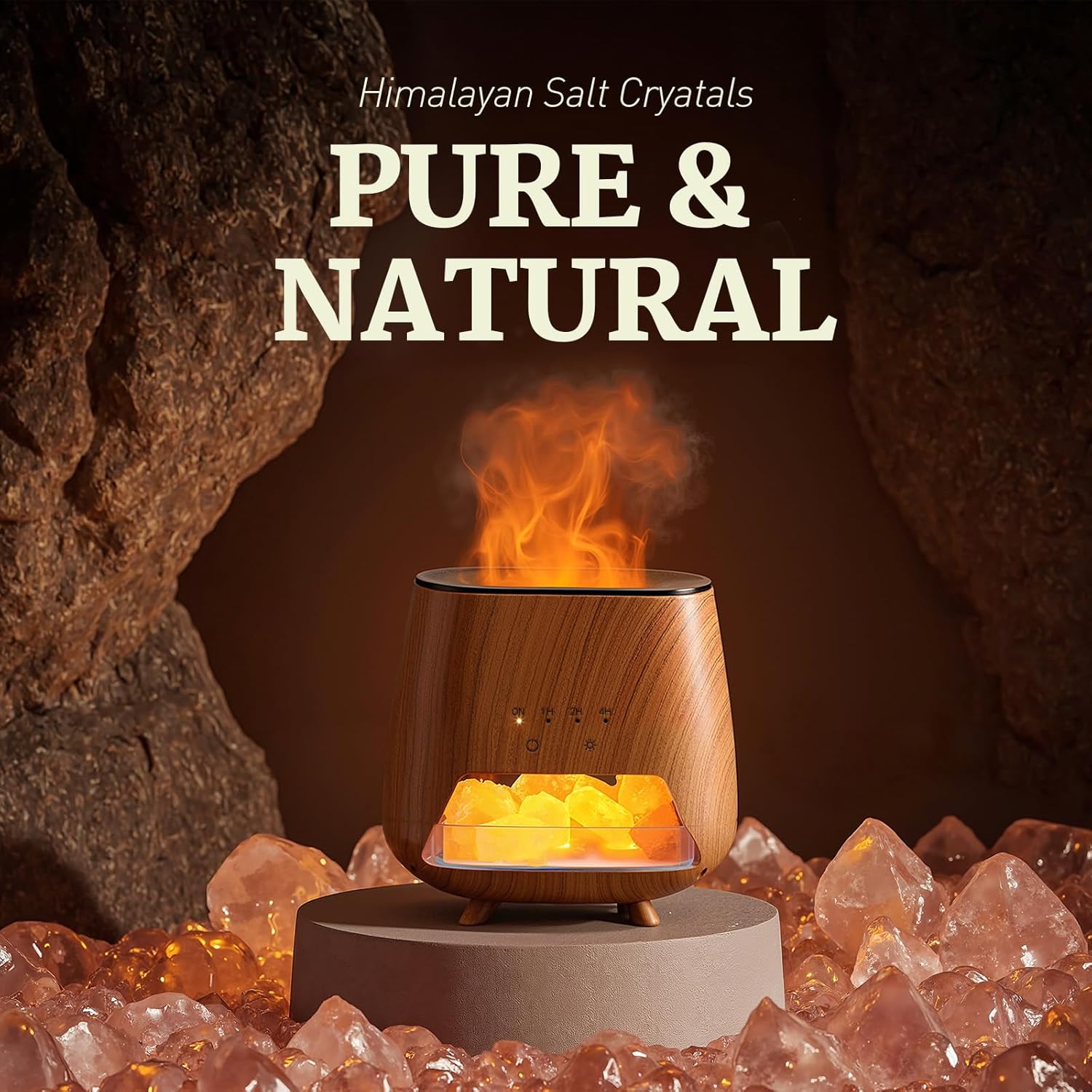 Essential Oil Diffuser with Himalayan Salt and LED Light