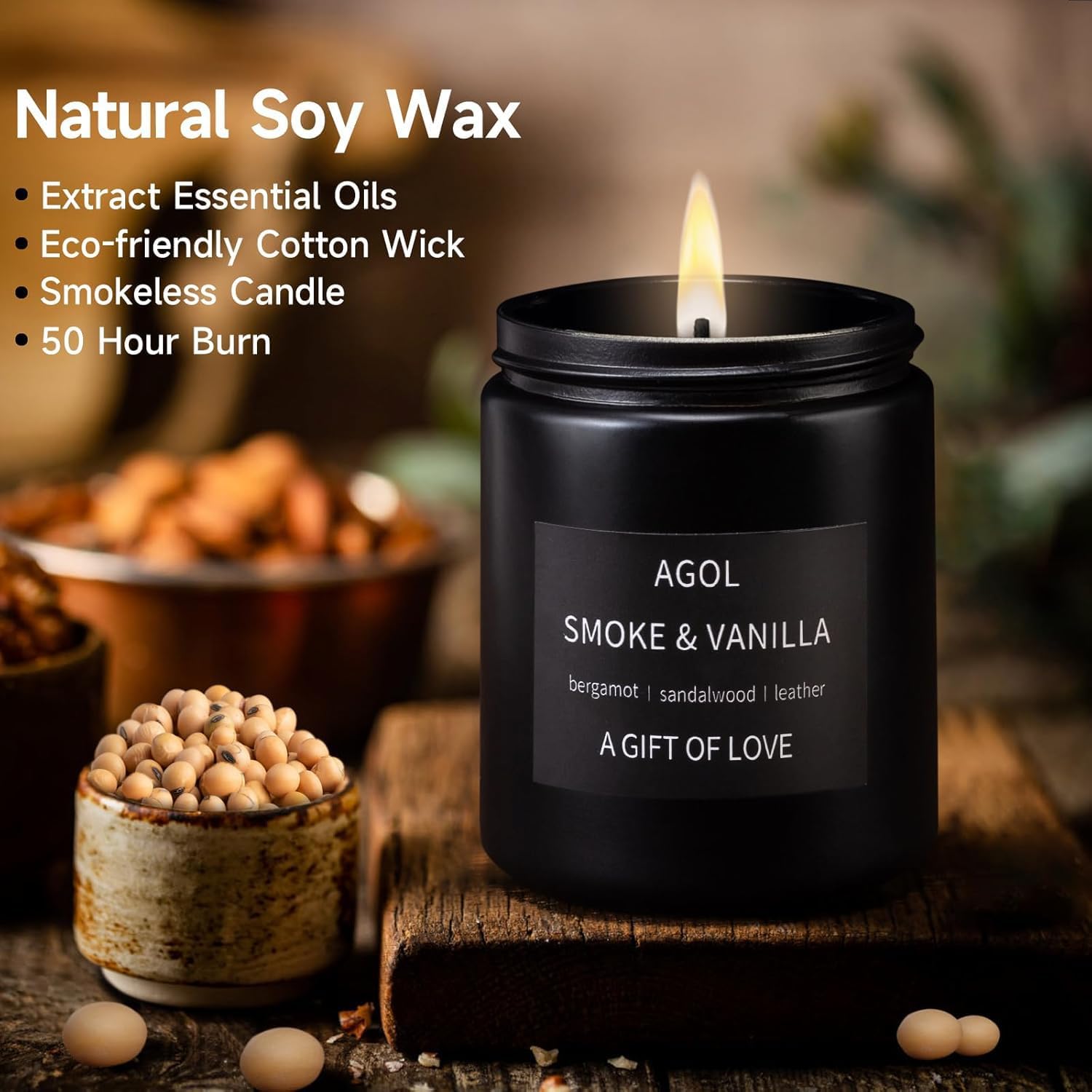 AGOL Men Scented Candle Set 3 Pack
