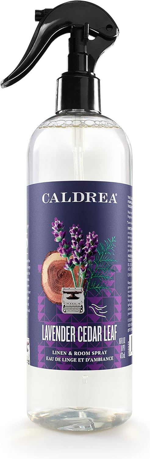 Caldrea Linen Room Spray with Lavender Cedar Leaf Scent