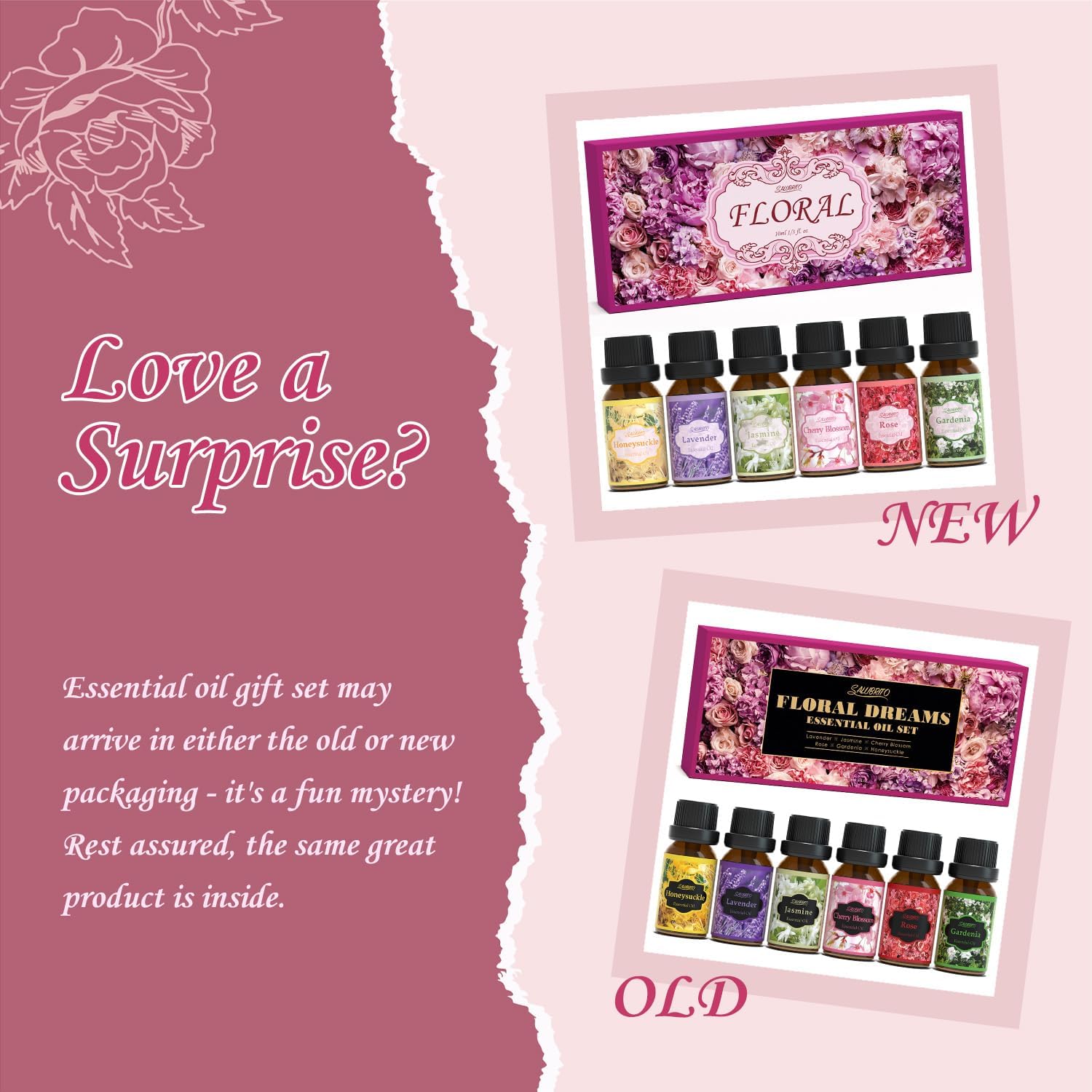 Salubrito 6 Piece Floral Essential Oil Set