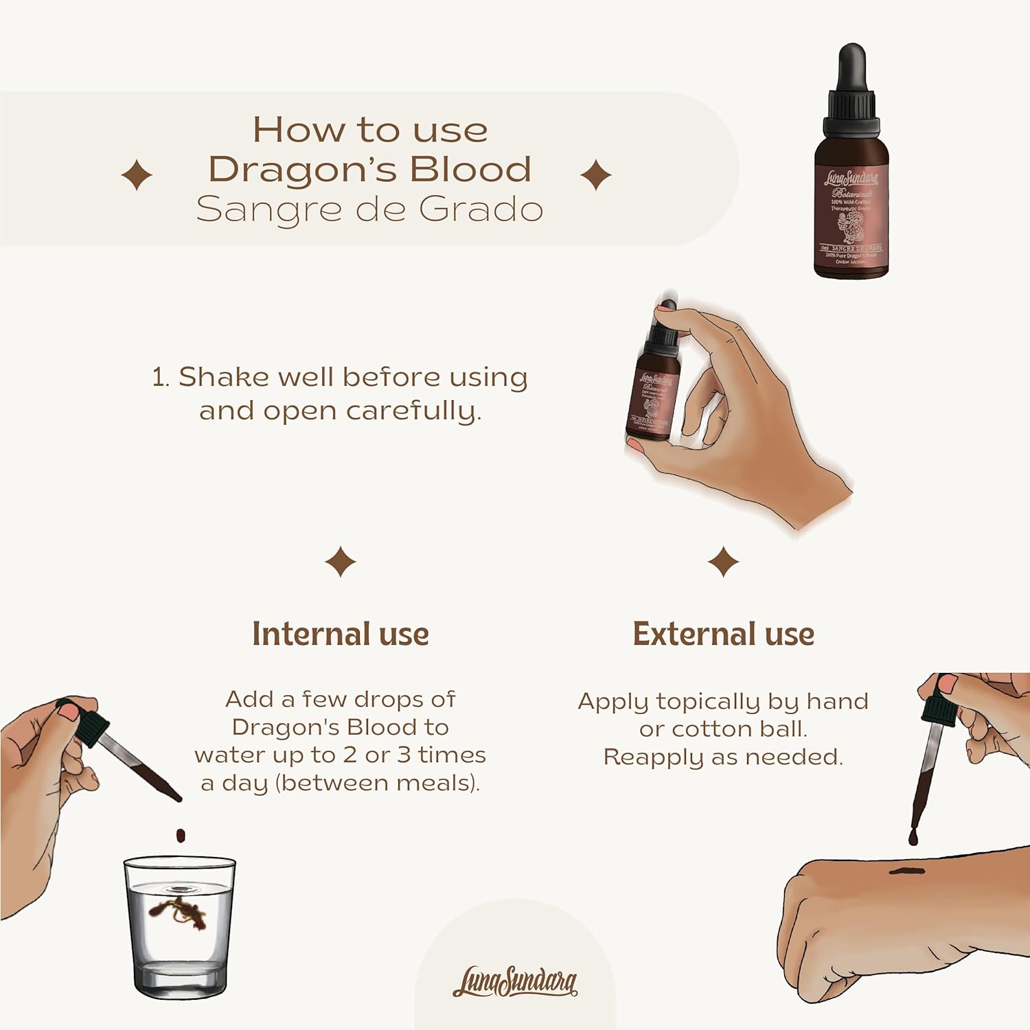 Luna Sundara Pure Dragons Blood 1 Oz Wildcrafted Resin