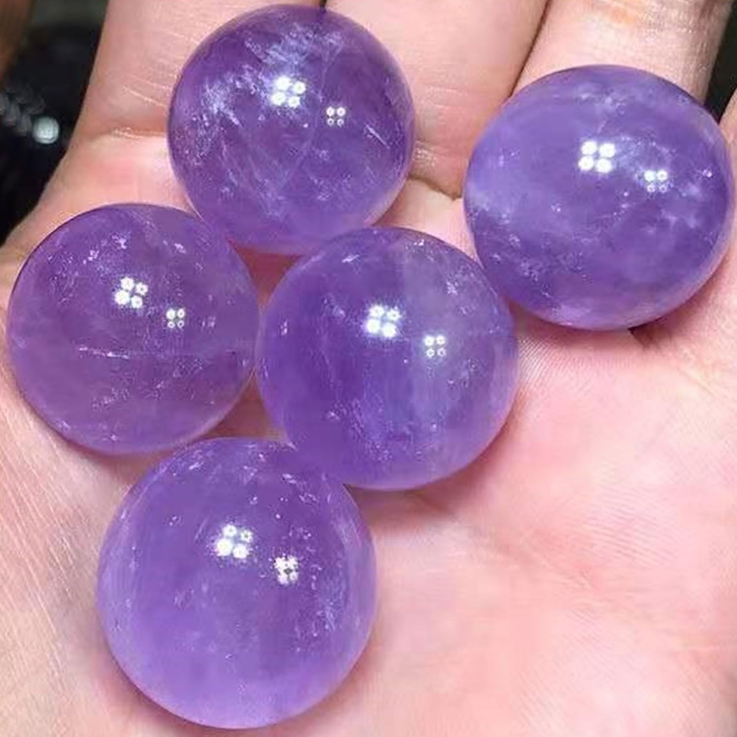 Natural Amethyst Crystal Ball with Stand