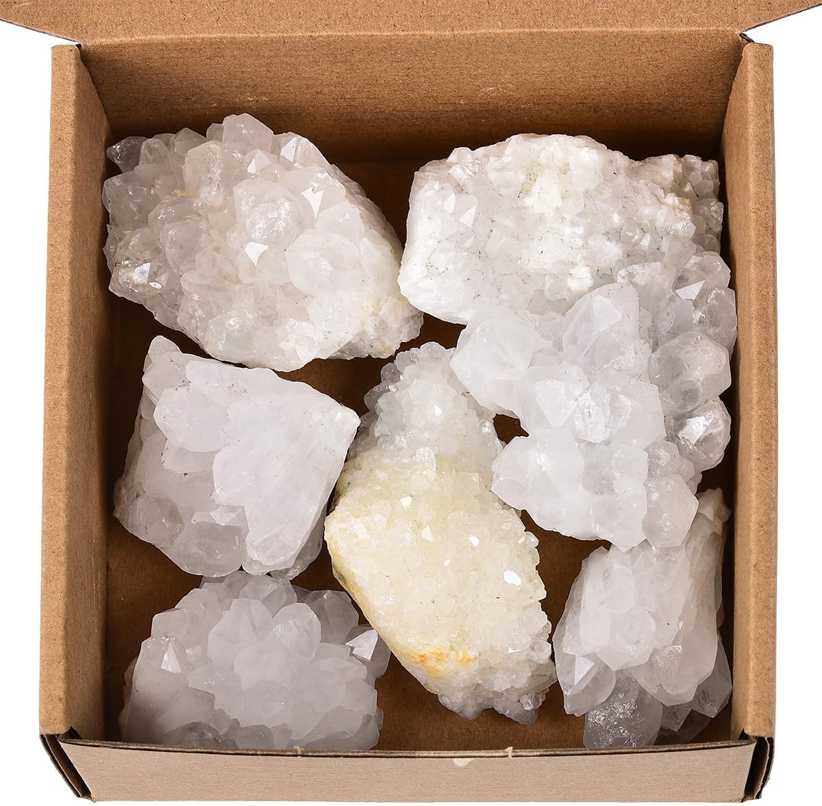 JIC Gem Natural Amethyst Crystal Cluster Geode Healing Stone