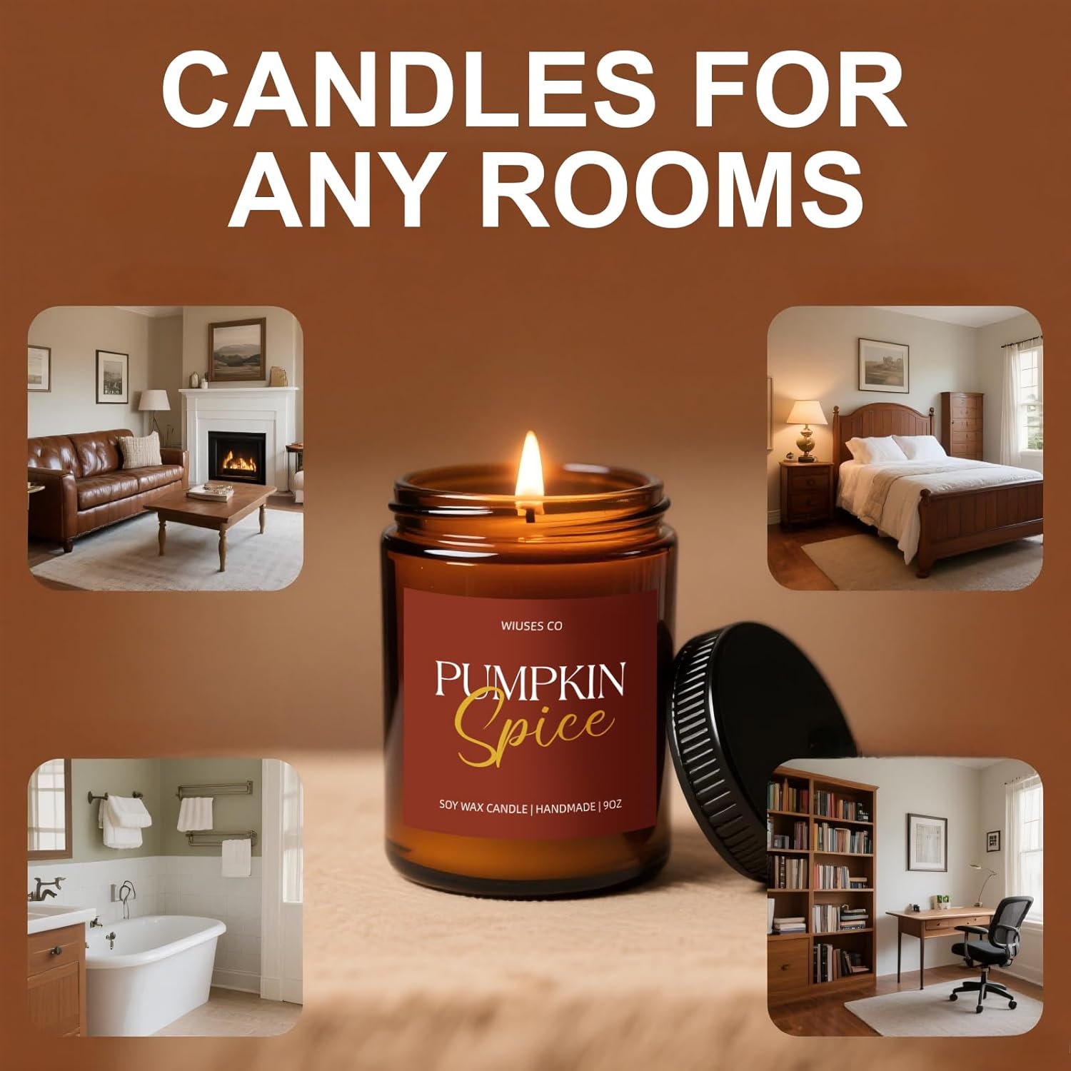 Pumpkin Spice Fall Candle for Aromatherapy