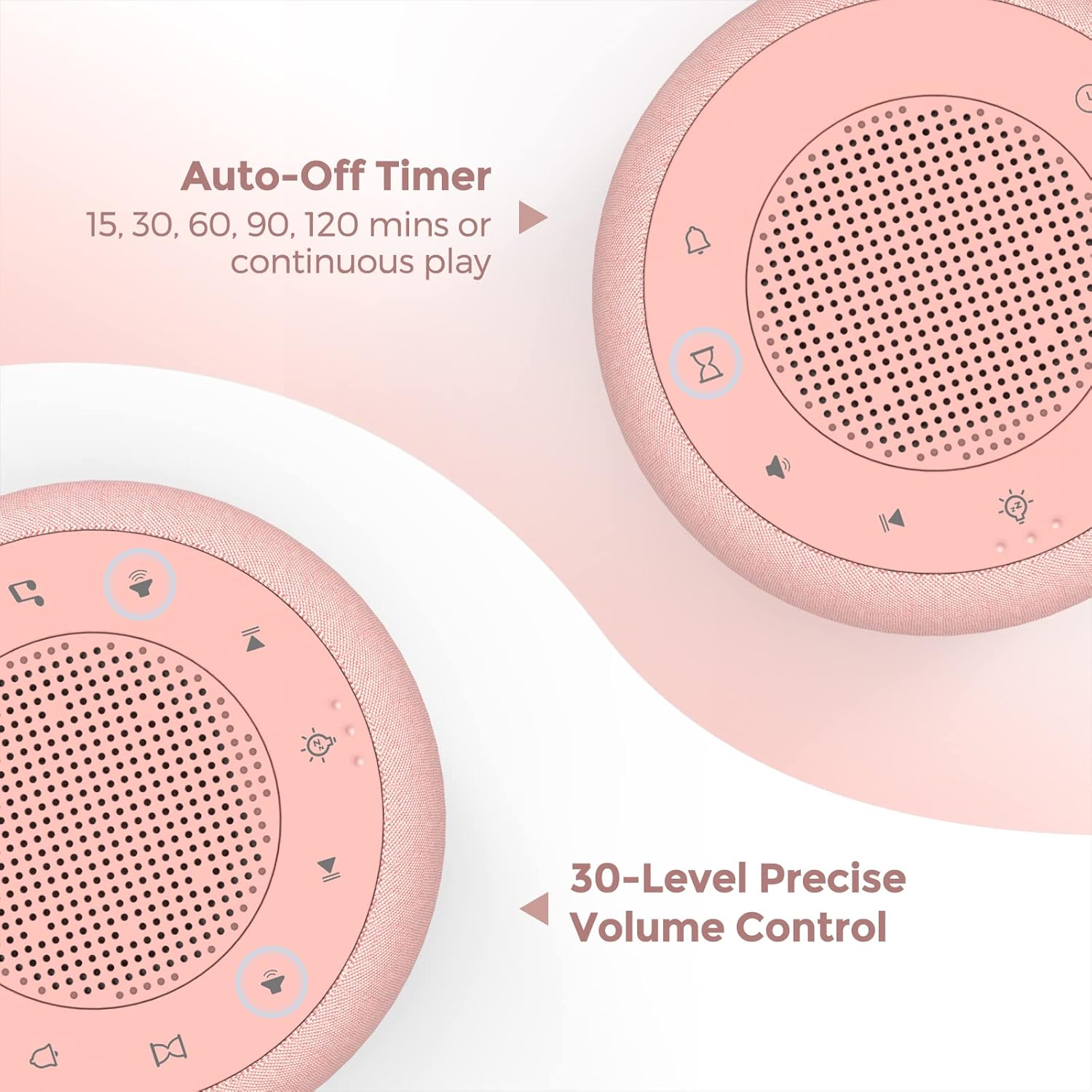 Buffbee Sound Machine and Alarm Clock 2-in-1
