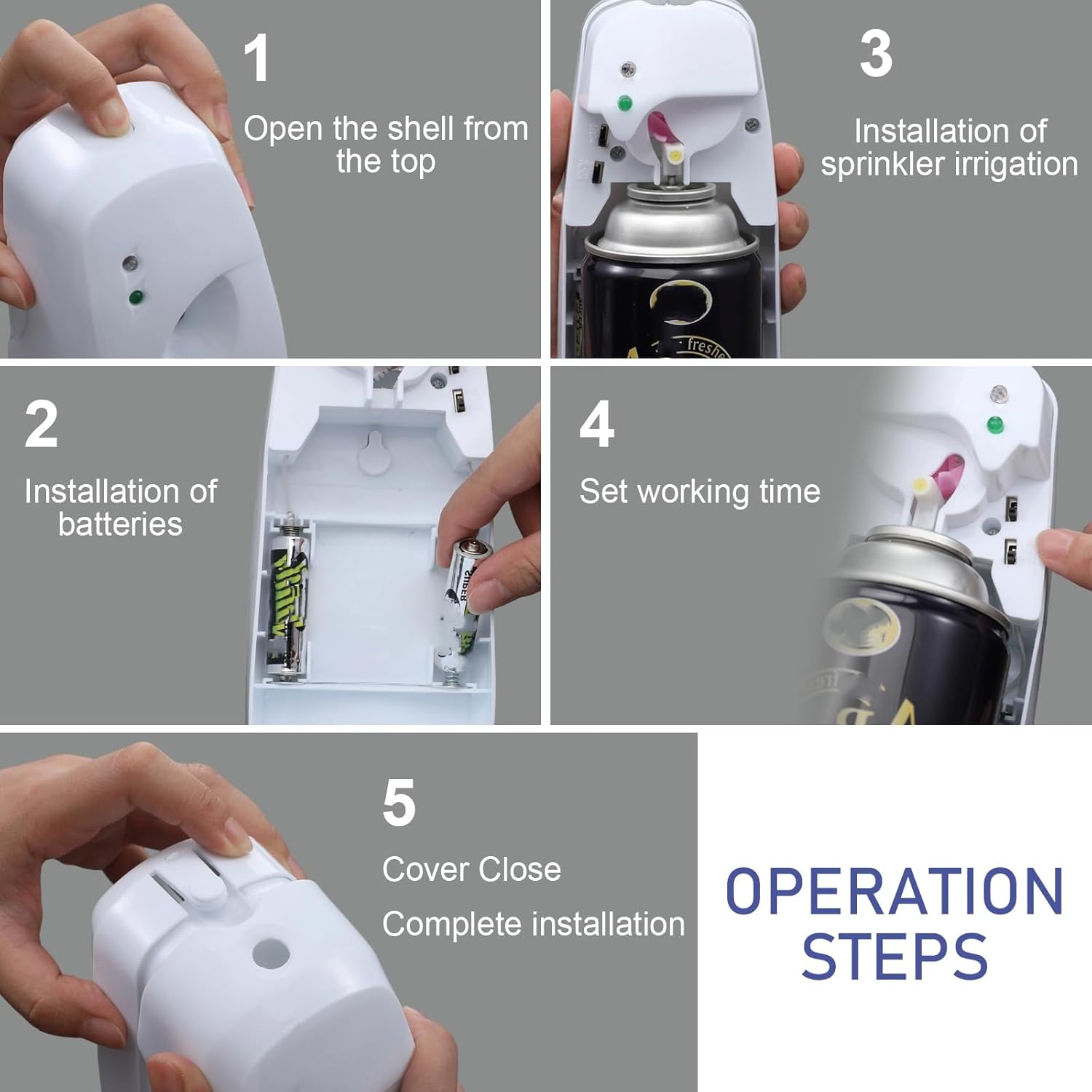 Uiifan 8 Pcs Wall Mounted Automatic Air Freshener Dispenser
