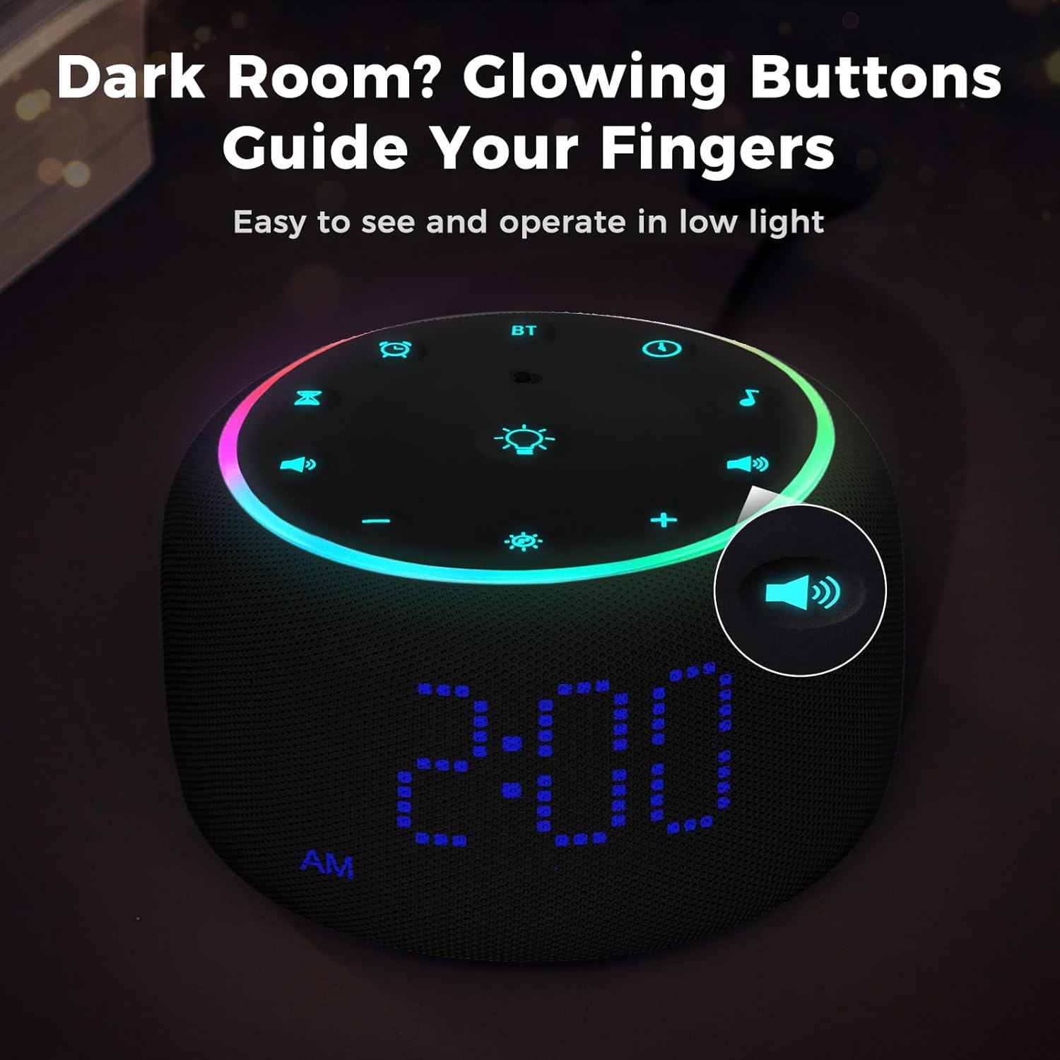 Mojikoo WhiteNoise Alarm Clock 4-in-1 Sleep Solution