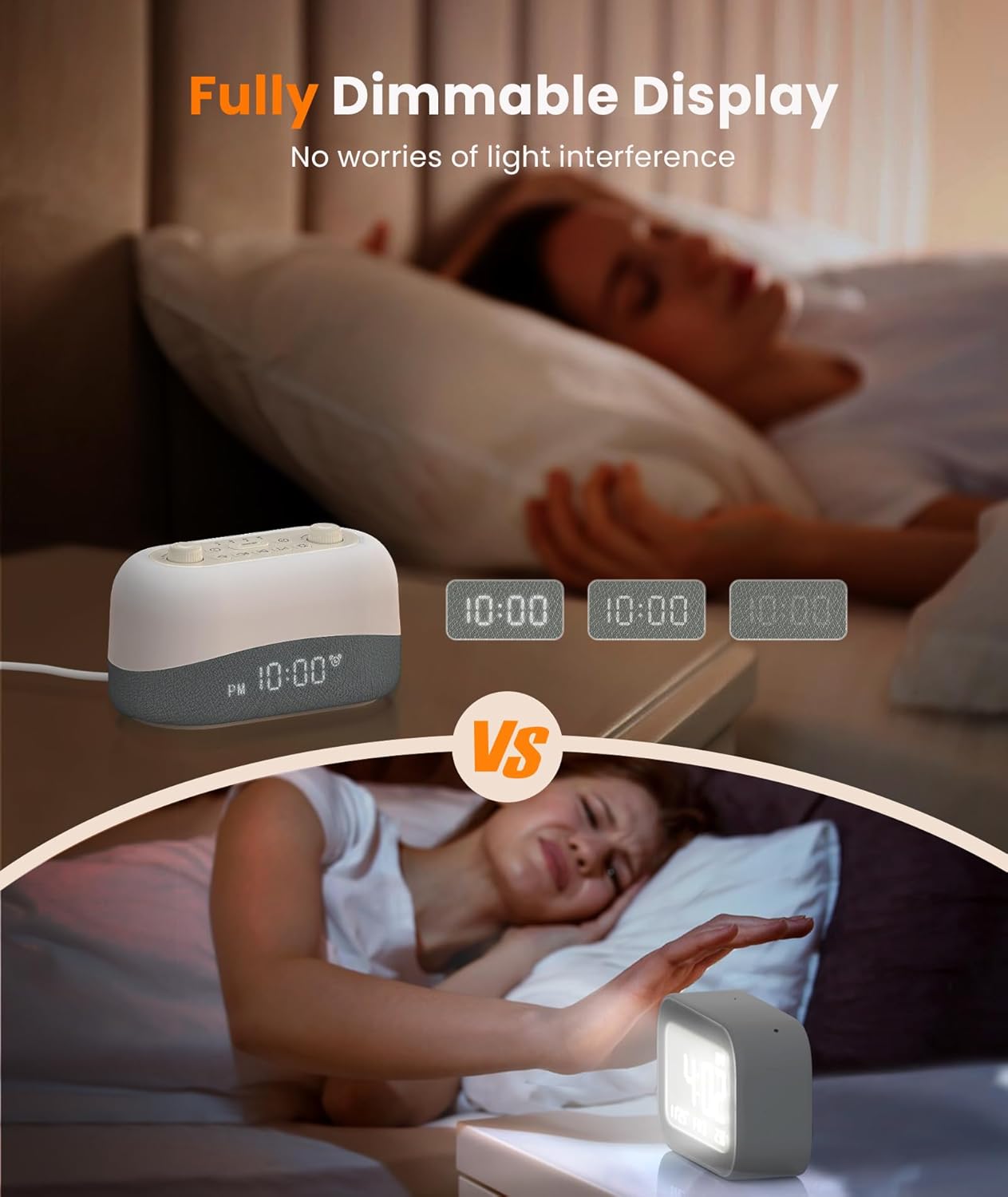 Dreamegg Sound Machine Alarm Clock with 29 Sounds and Night Light