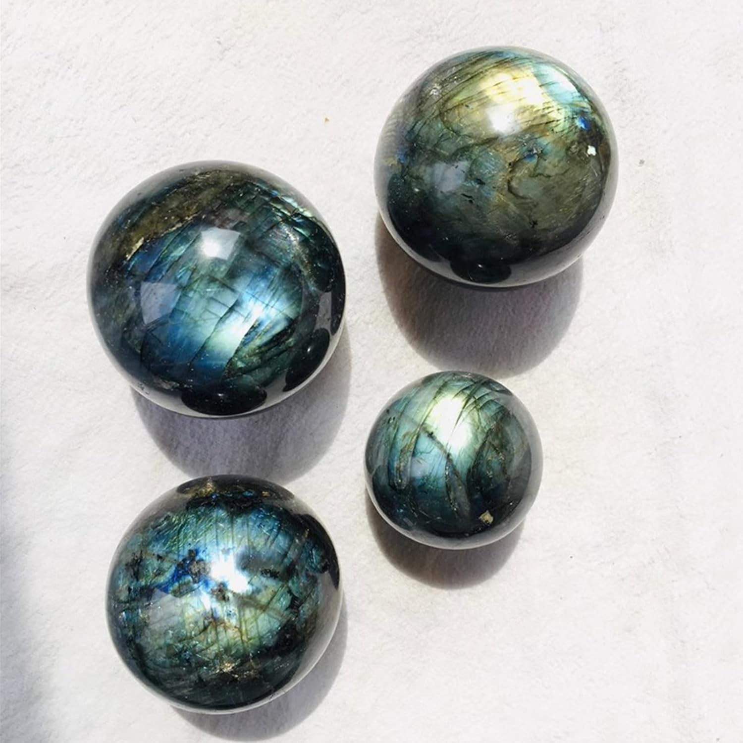 Labradorite Sphere Healing Crystal Ball with Pedestal