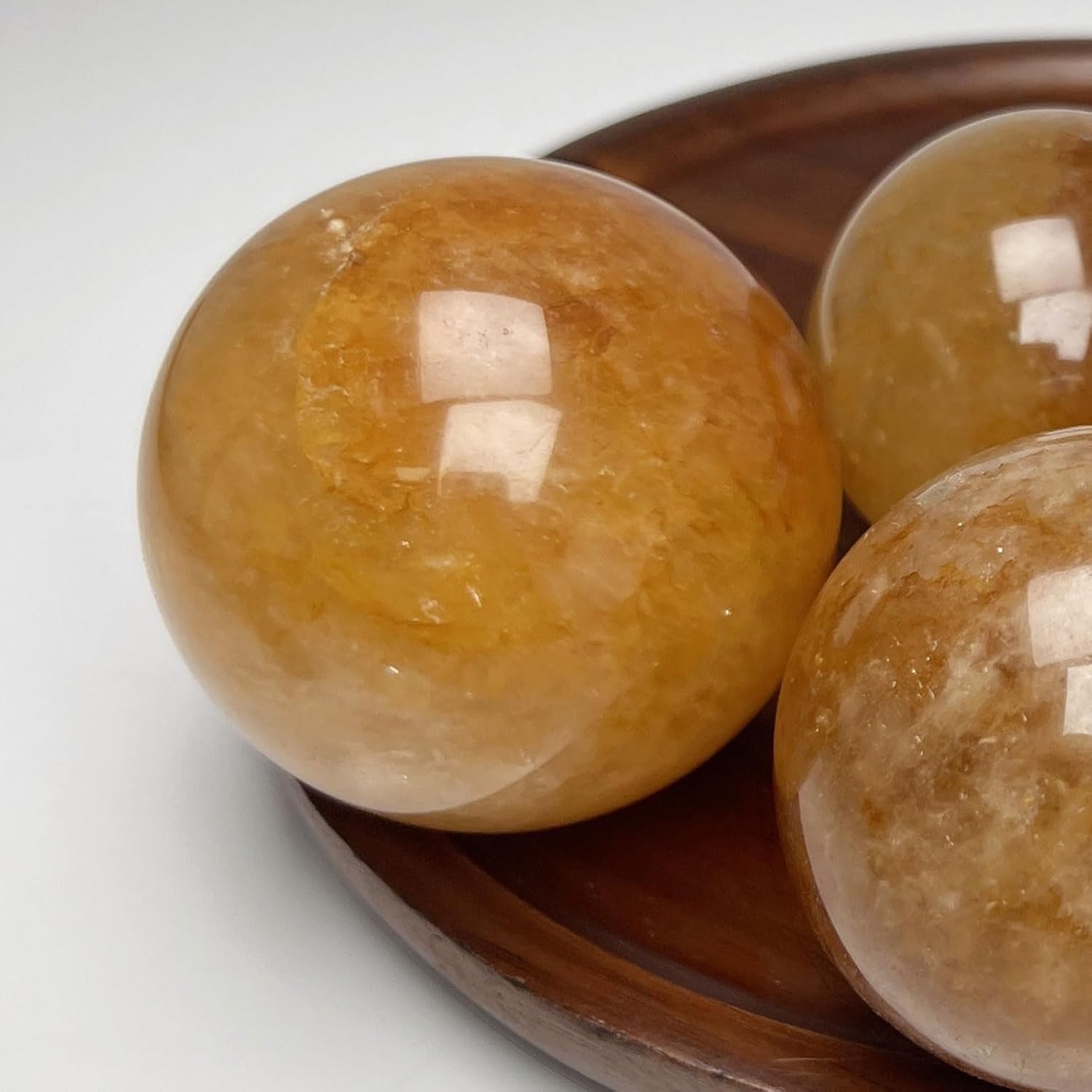 Natural Yellow Quartz Crystal Ball 60mm for Feng Shui and Meditation