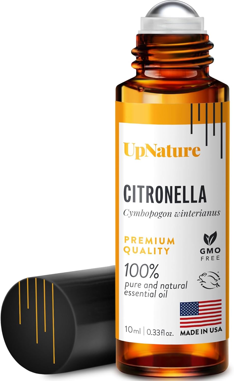 UpNature Citronella Oil Roll On - Natural Insect Repellent for Camping